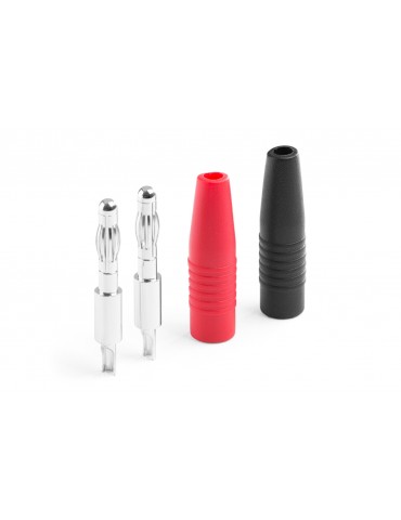 Bananas plug 4mm Silver Solder (Black+Red)