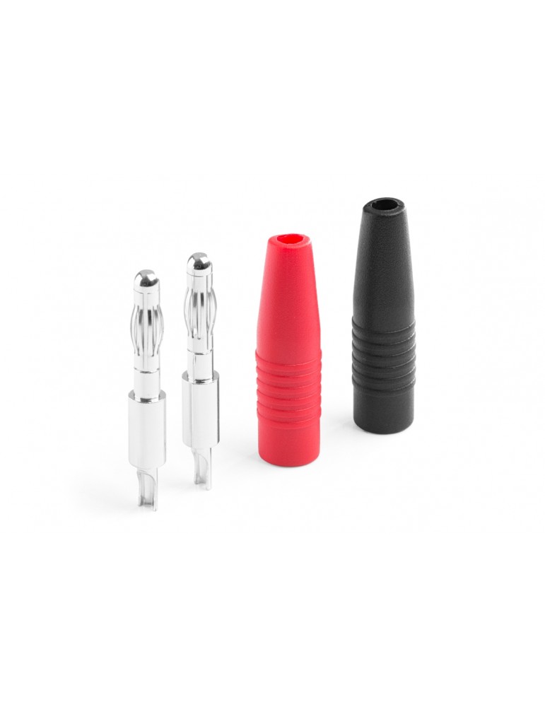 Bananas plug 4mm Silver Solder (Black+Red)
