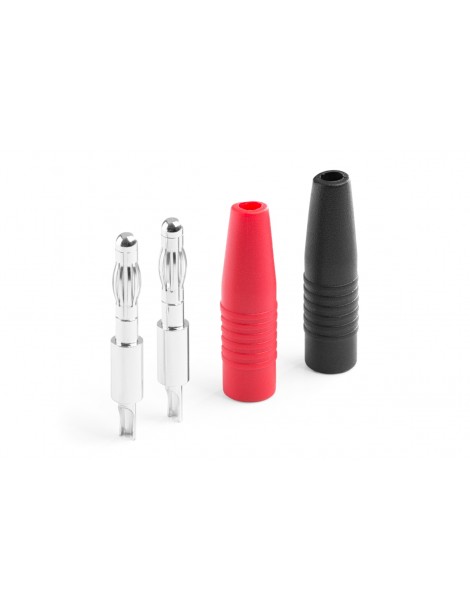 Bananas plug 4mm Silver Solder (Black+Red)