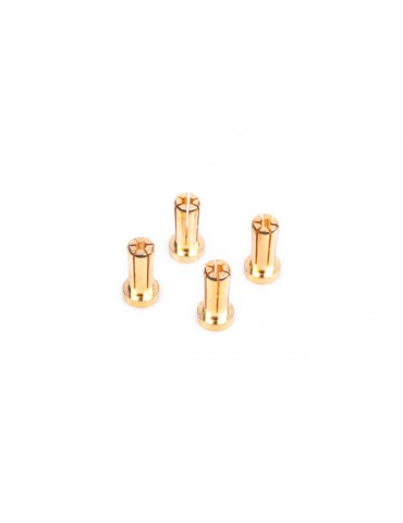 5mm Gold connectors - WorksTeam - 14mm length (4 pcs.)