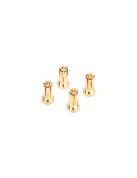 5mm Gold connectors - WorksTeam - 14mm length (4 pcs.)