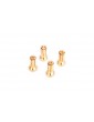 5mm Gold connectors - WorksTeam - 14mm length (4 pcs.)