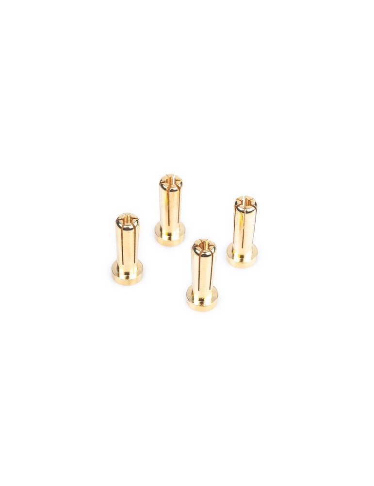 5mm Gold connectors - WorksTeam - 18mm length (4 pcs.)