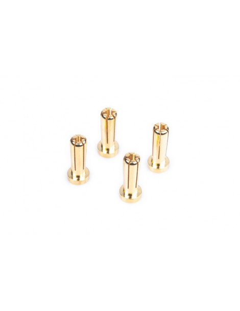 5mm Gold connectors - WorksTeam - 18mm length (4 pcs.)