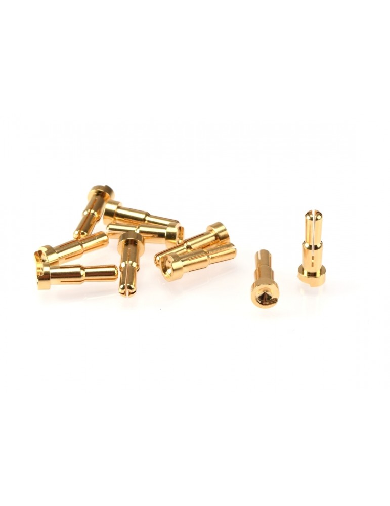 4/5mm Dual Bullet Gold Plug Male (10pcs)