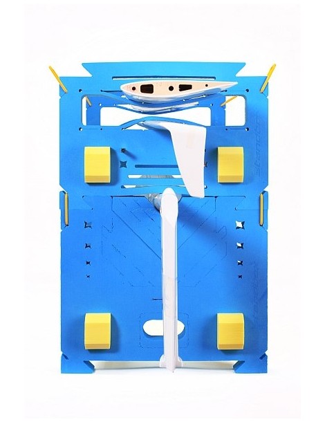 Standbox 4-in-1 stovas RC modeliams mėlynas geltonas