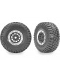 Traxxas 1.4" Gray & Chrome Wheels w/ BFG Mud-Terrain Tires (2)