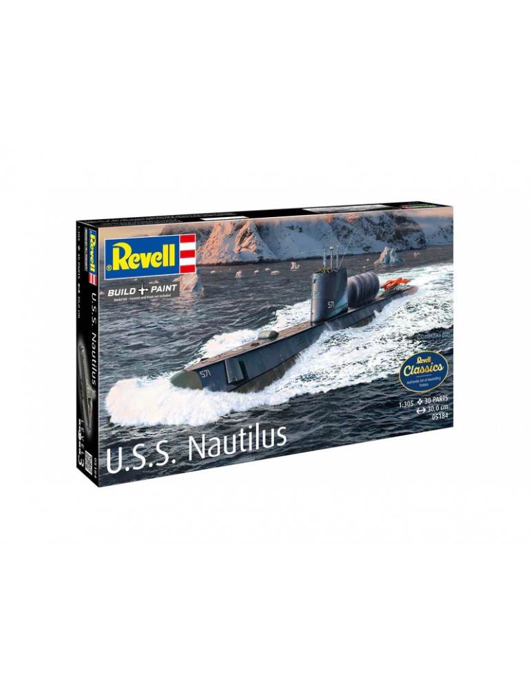 Revell USS Nautilus 1:305 branduolinio povandeninio laivo modelis