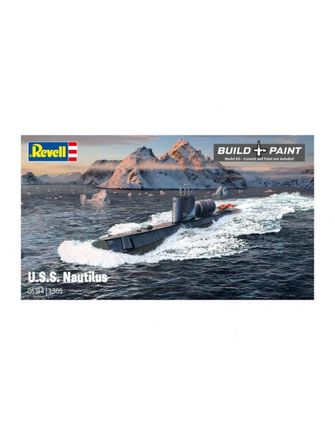 Revell USS Nautilus 1:305 branduolinio povandeninio laivo modelis