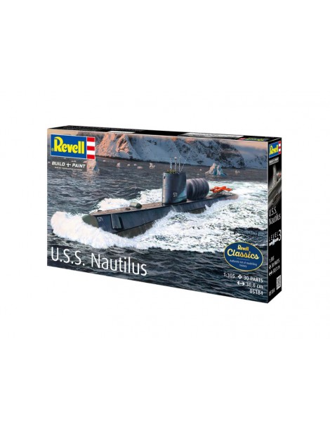 Revell USS Nautilus 1:305 branduolinio povandeninio laivo modelis