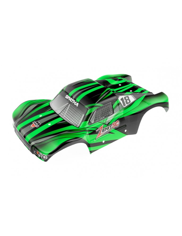 Painted body 1/10 Short Course, green