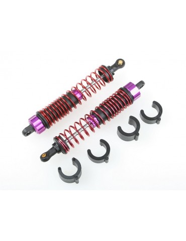 Front/rear aluminum capped shocks+claps (two pairs) 2pcs