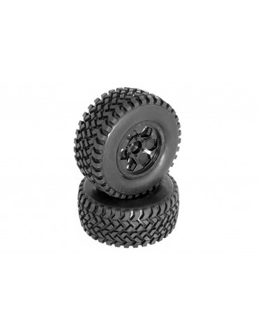 DB8SL and Short Course premounted tyres on black rims