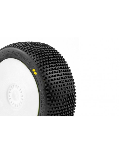 CLAYMORE V2 BUGGY S2 (SOFT) PRE-MOUNTED White, 2 Pcs.