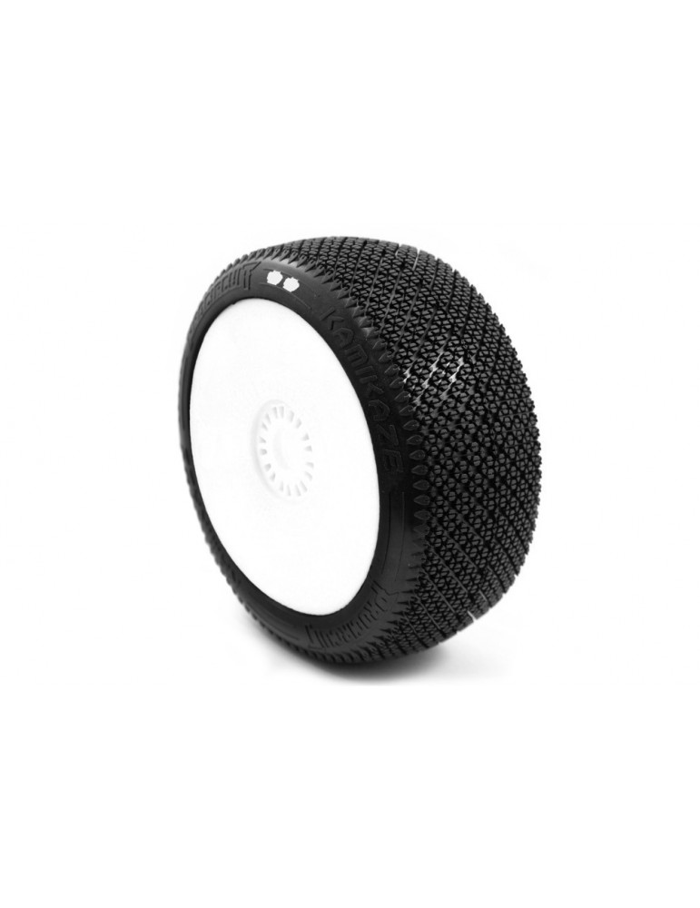 KAMIKAZE V2 BUGGY S1 (SUPER SOFT) PRE-MOUNTED White, 2 Pcs.