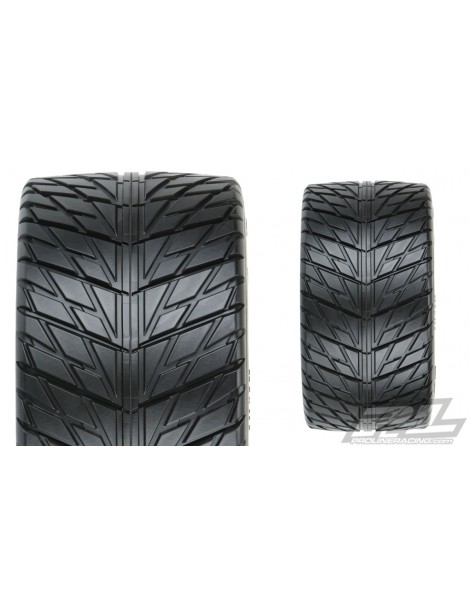 Street Fighter HP 3.8" Street BELTED Tires Mountedfor 17mm MT Front or Rear, Mounted on Ra