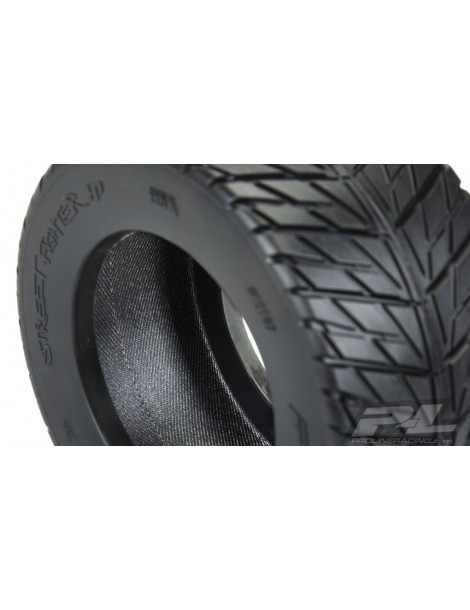 Street Fighter HP 3.8" Street BELTED Tires Mountedfor 17mm MT Front or Rear, Mounted on Ra