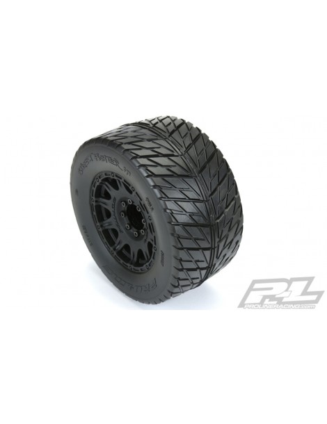 Street Fighter HP 3.8" Street BELTED Tires Mountedfor 17mm MT Front or Rear, Mounted on Ra