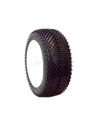 "DOMINATOR" "A" Soft mounted on 83mm WHITE RIMS hexagon 17mm., 2 Pcs.