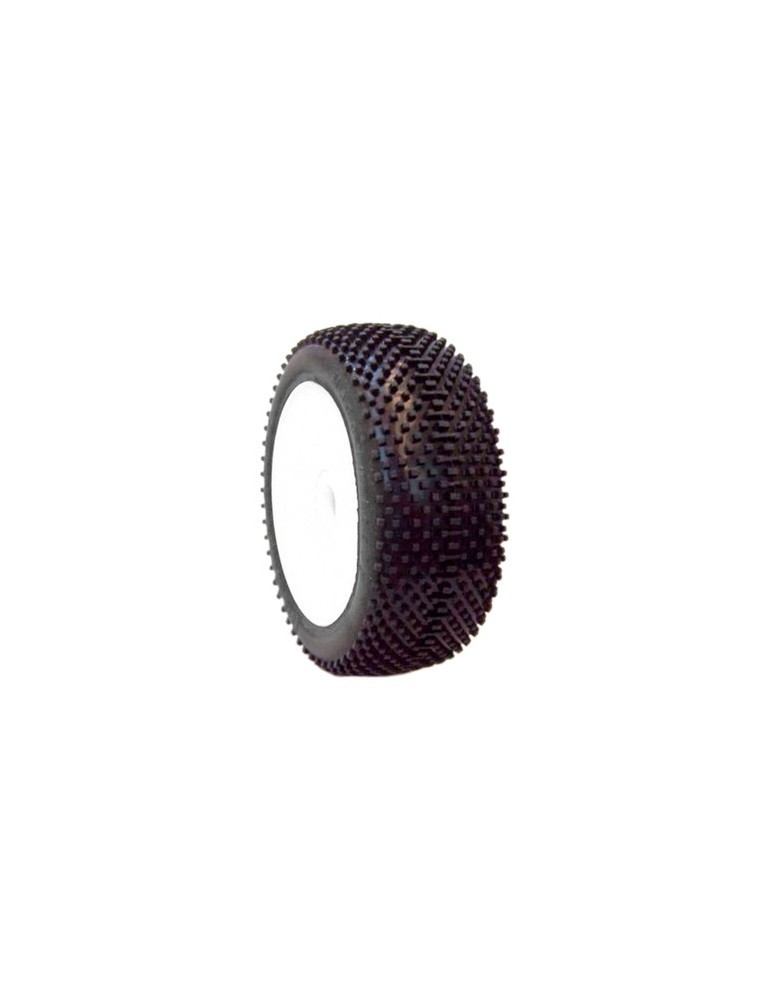"DOMINATOR" "A" Soft mounted on 83mm WHITE RIMS hexagon 17mm., 2 Pcs.
