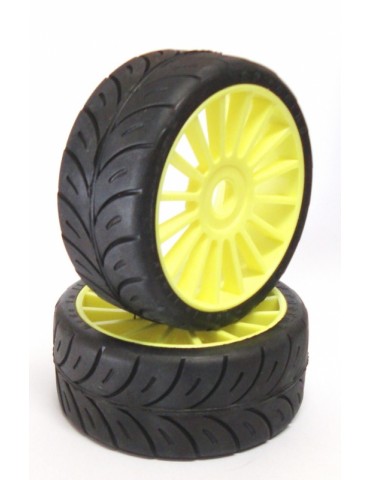1/8 RALLY GAMES.COMPETITION COMPOUND Medium, YELLOW RIMS, 2 Pcs.
