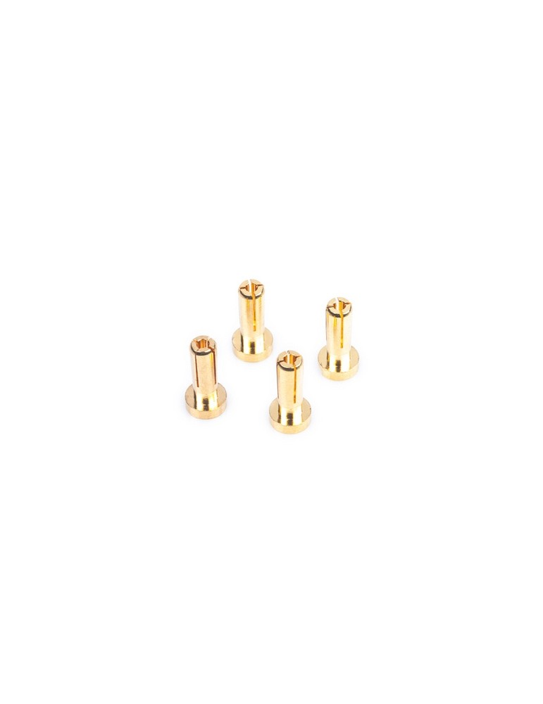 RC dalys WorksTeam 4 mm paauksuoti jungtukai 14 mm (4 vnt.)