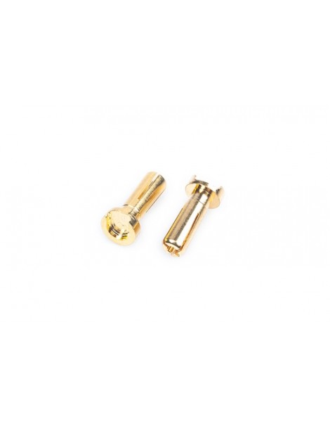 RC dalys WorksTeam 4 mm paauksuoti jungtukai 14 mm (4 vnt.)