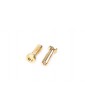 RC dalys WorksTeam 4 mm paauksuoti jungtukai 14 mm (4 vnt.)