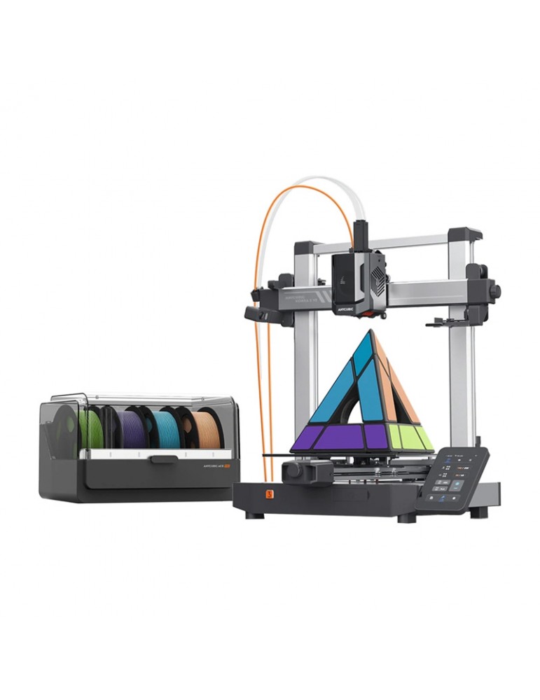 3D spausdintuvas Anycubic Kobra 3 V2 Combo su ACE Pro moduliu multispalviam spausdinimui