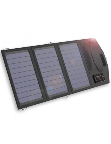Saulės įkroviklis Allpowers AP-SP-014-BLA 15W su integruotu 10000mAh powerbank