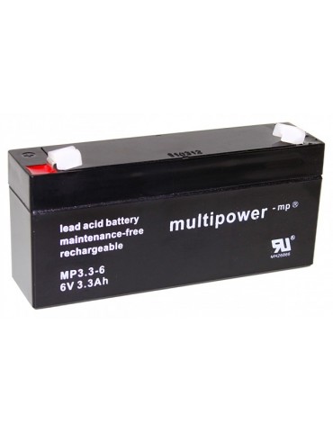 Švino rūgšties akumuliatorius Multipower MP3,3-6V 3,3Ah