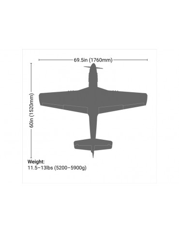 Hangar 9 P-51D Mustang 1.8m 20cc ARF