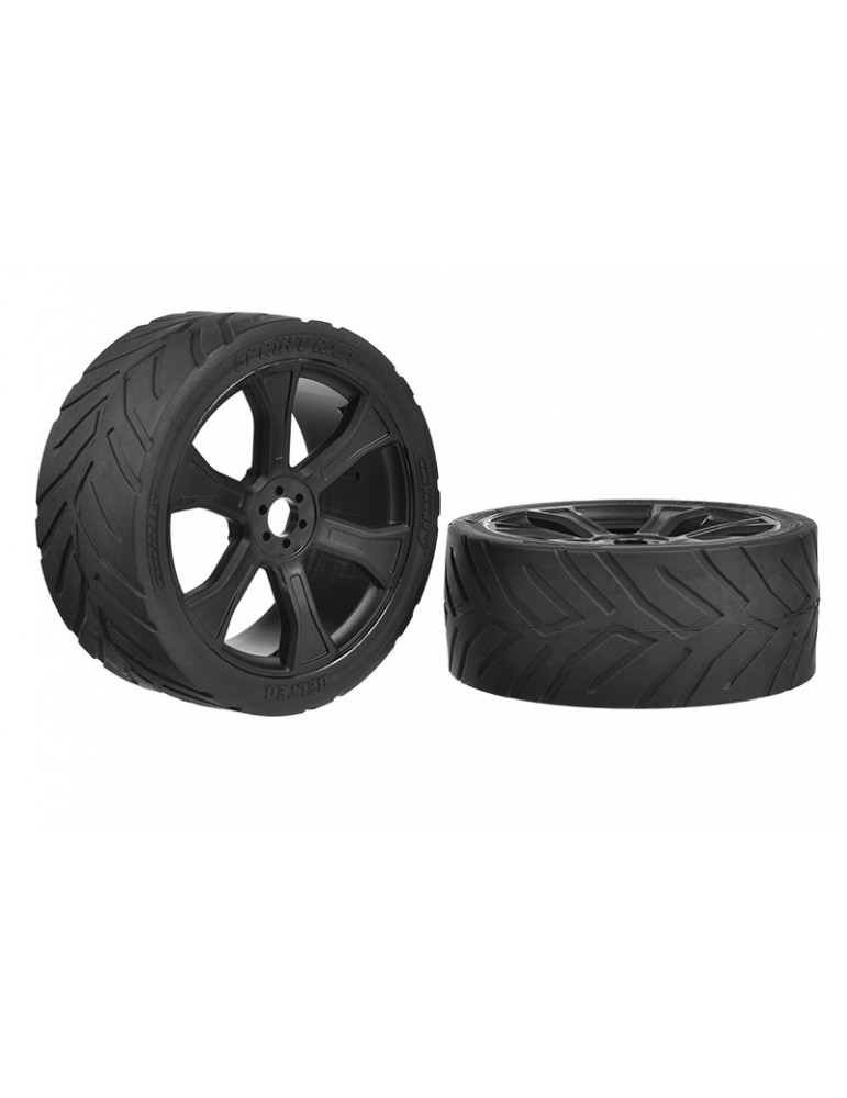 Sprint RXA - ASUGA XLR Street Tires - Low Profile - Glued on Black Rims - 1 pair