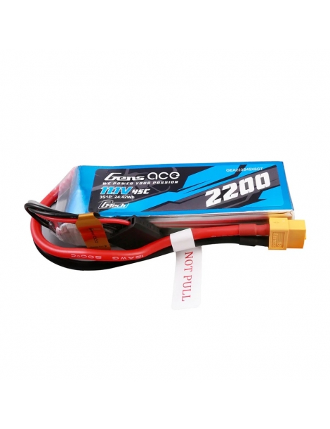 Gens Ace G-Tech 2200mAh 11.1V 45C 3S LiPo akumuliatorius su XT60 jungtimi