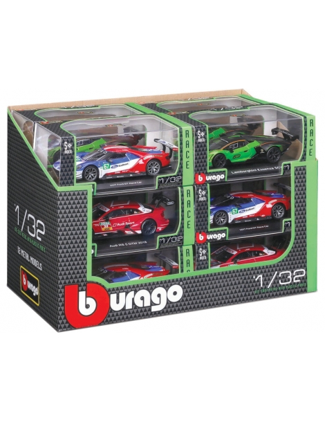 Bburago Race 1:32 automobilių modeliukų rinkinys 12 vnt.