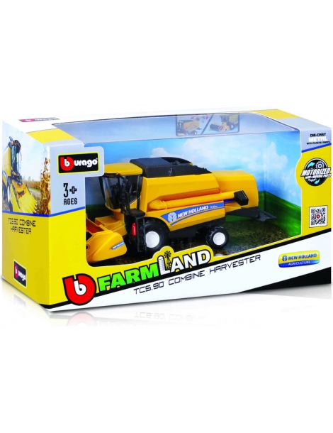 Bburago New Holland TC5.90 kombainų rinkinys 12 vnt. vienodų modelių