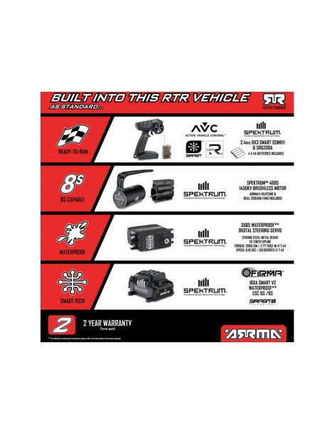 Arrma Limitless 1/7 8S BLX RC modelis balta-mėlyna su Spektrum elektronika