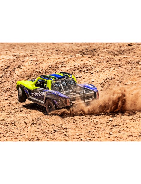 Traxxas Mini Slash 1:12 BL-2s 4WD RTR geltonas RC modelis