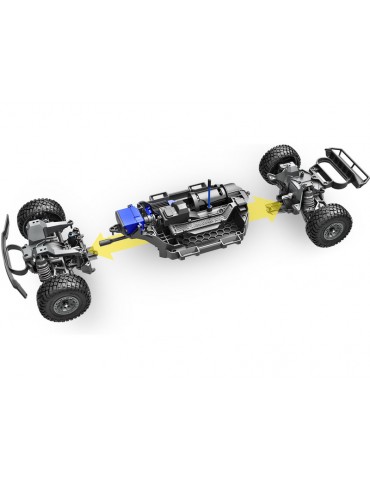 Traxxas Mini Slash 1:12 BL-2s 4WD RTR geltonas RC modelis