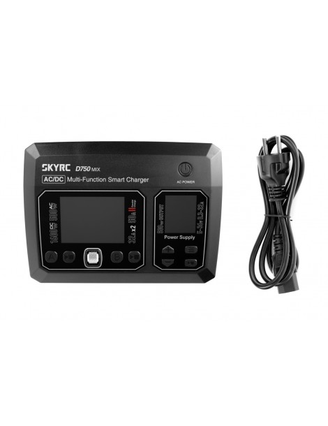 Įkroviklis SKY RC D750 MIX 1600W dvikanalis AC/DC RC akumuliatoriams