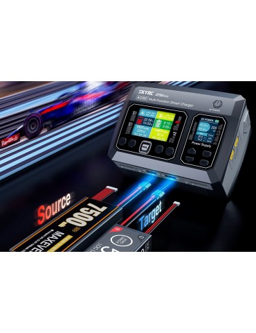 Įkroviklis SKY RC D750 MIX 1600W dvikanalis AC/DC RC akumuliatoriams