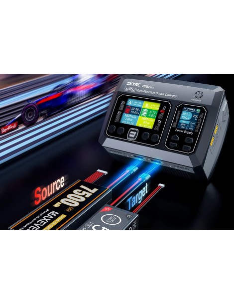 Įkroviklis SKY RC D750 MIX 1600W dvikanalis AC/DC RC akumuliatoriams