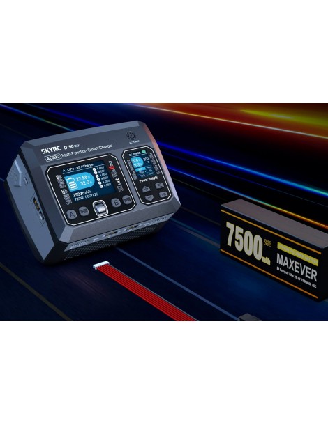 Įkroviklis SKY RC D750 MIX 1600W dvikanalis AC/DC RC akumuliatoriams