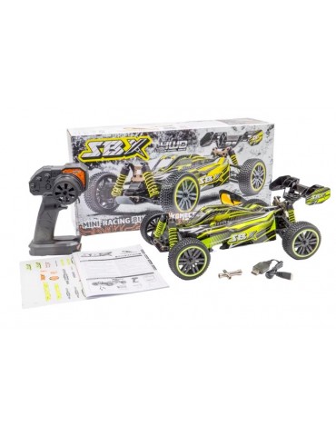 RC modelis SBX Buggy 1/12 XL 4WD RTR geltonas