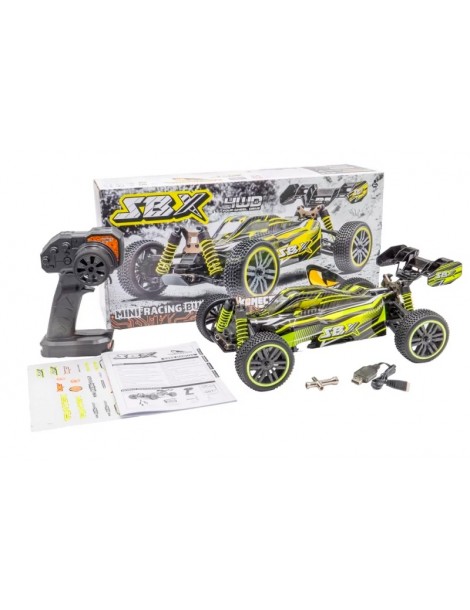 RC modelis SBX Buggy 1/12 XL 4WD RTR geltonas