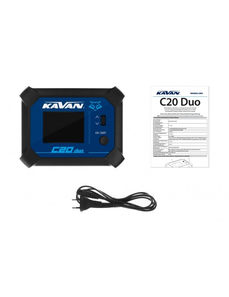 C20 Duo balansinis įkroviklis 2x100W dvikanalis AC/DC RC akumuliatoriams