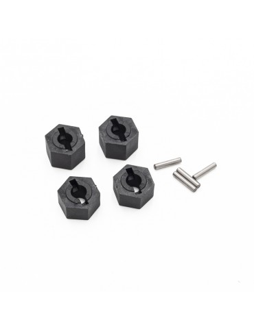 Funtek STX plastics wheel hub hex + pins, 4 Pcs.
