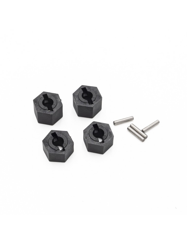 Funtek STX plastics wheel hub hex + pins, 4 Pcs.