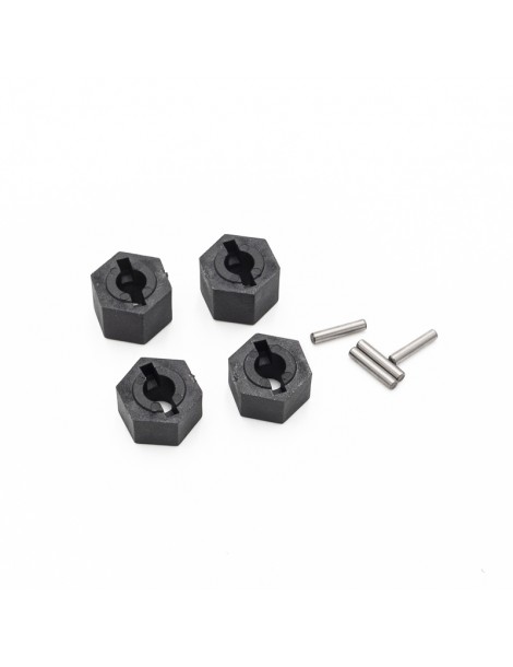 Funtek STX plastics wheel hub hex + pins, 4 Pcs.