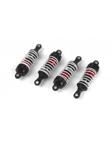 Aluminum Oil-Filled Shock Absorber Set (Red/4pcs)